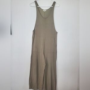 Roolee Knit Wideleg Jumpsuit Size Small Beige BoHo Nursing Friendly